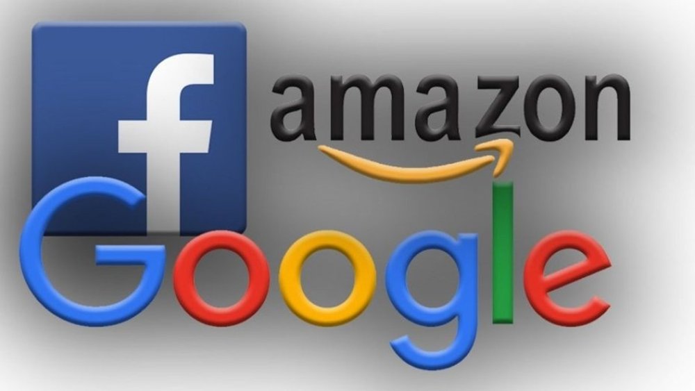 Logos de Amazon, Facebook y Google